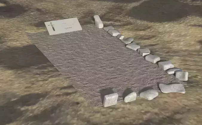 Tumba tomb stone tombstone cementerio cementery Low-poly 3D model