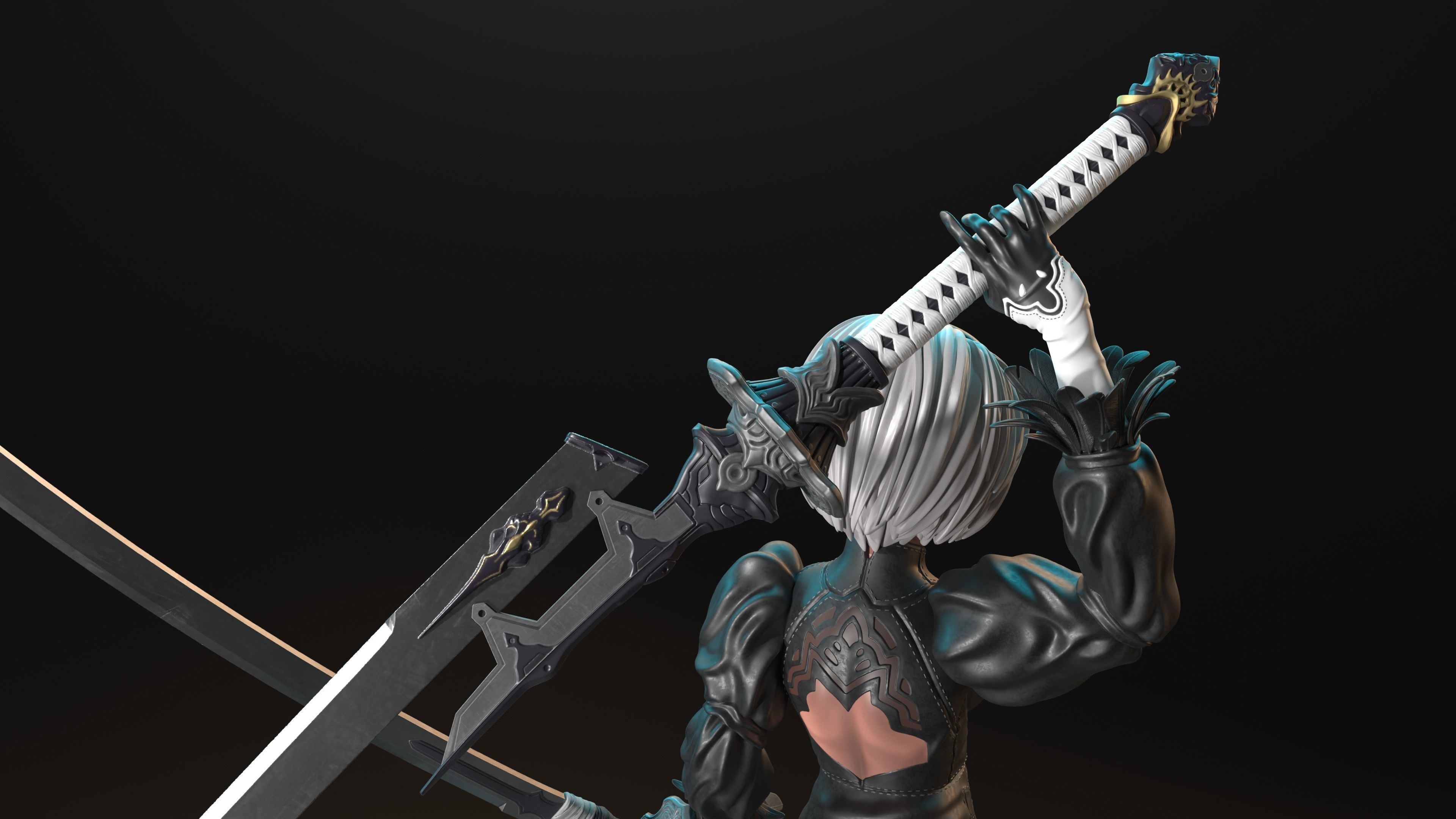 2b  Nier Automata 3D print model_10