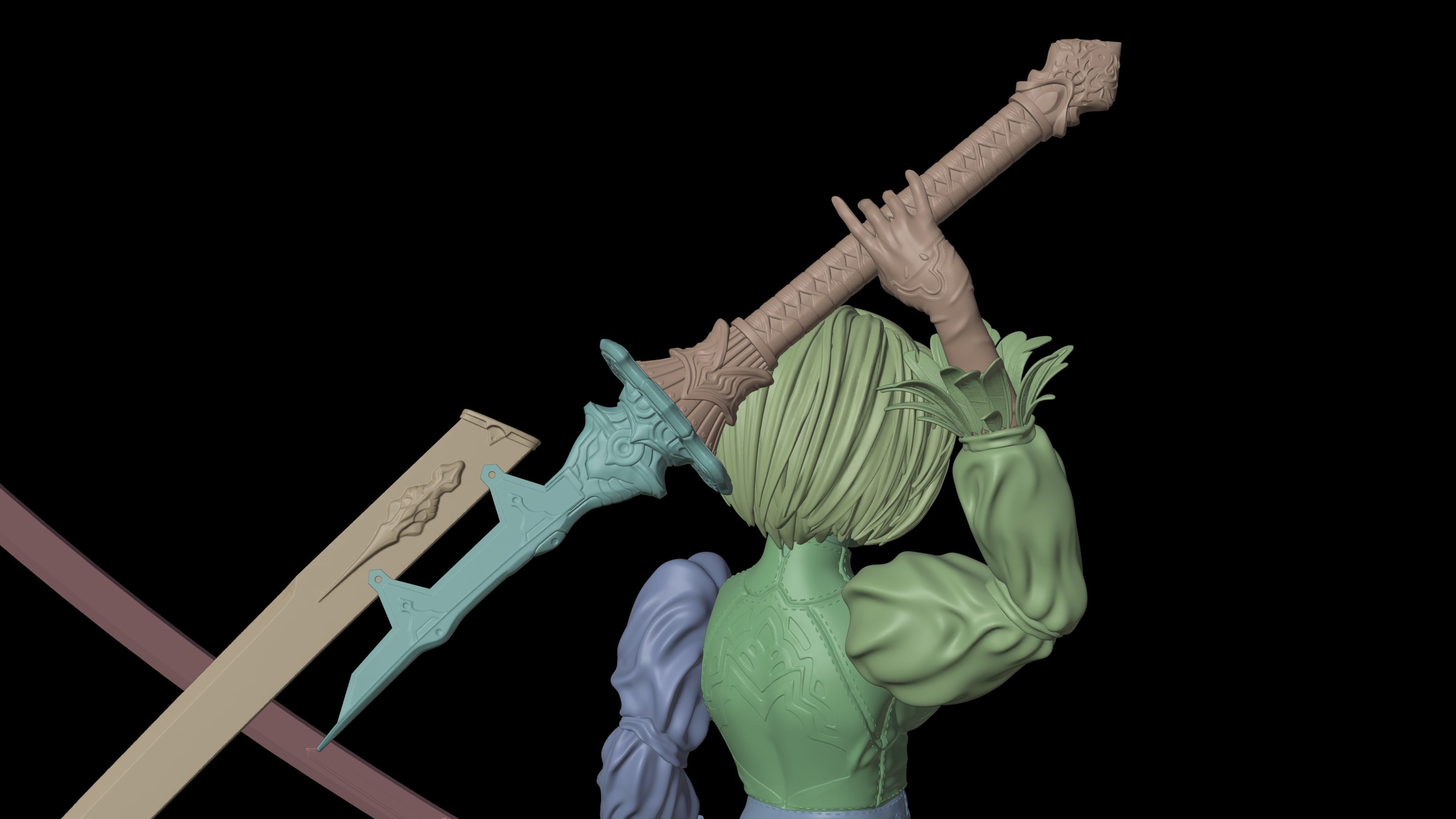 2b  Nier Automata 3D print model_22