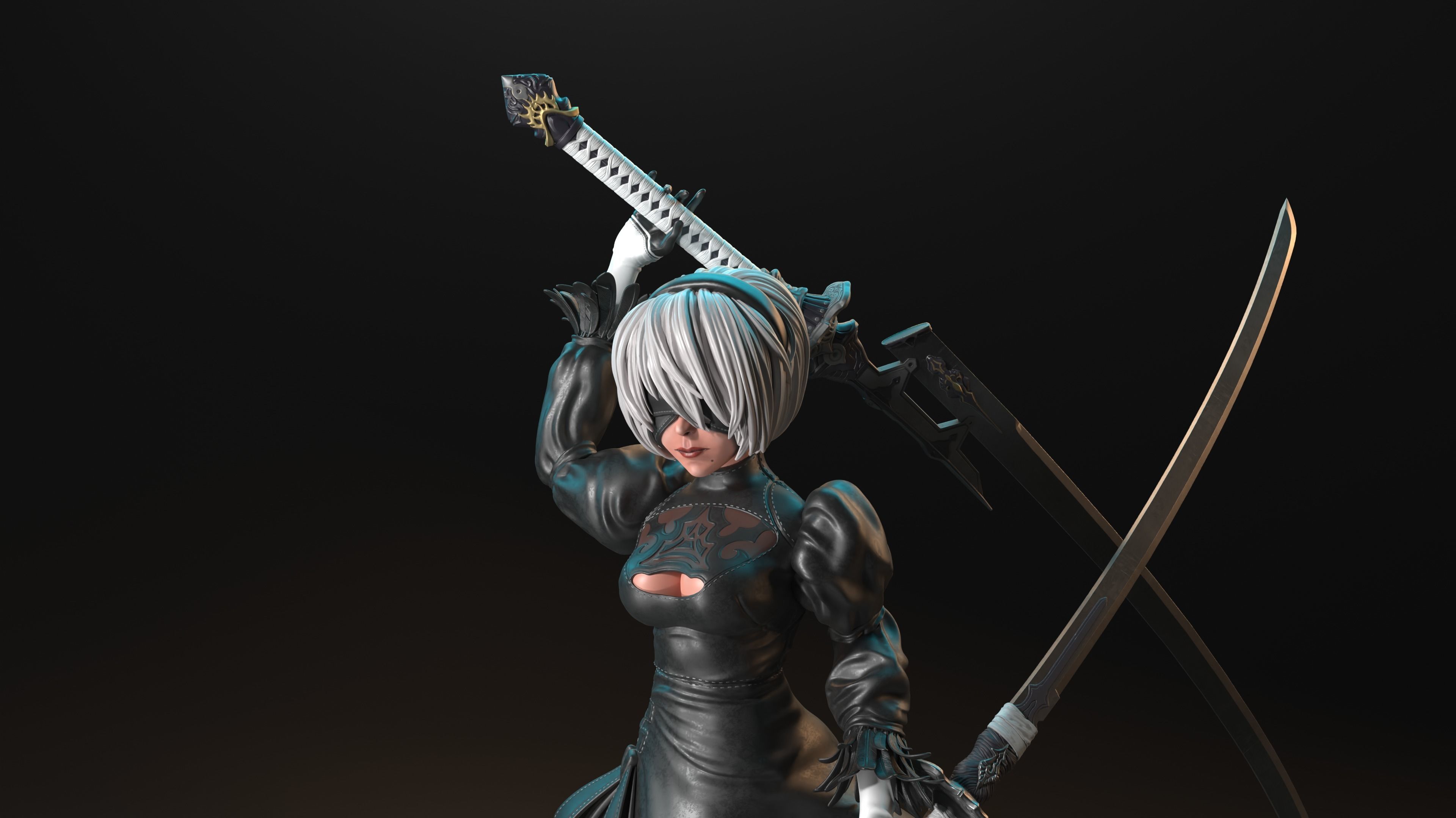 2b  Nier Automata 3D print model_6