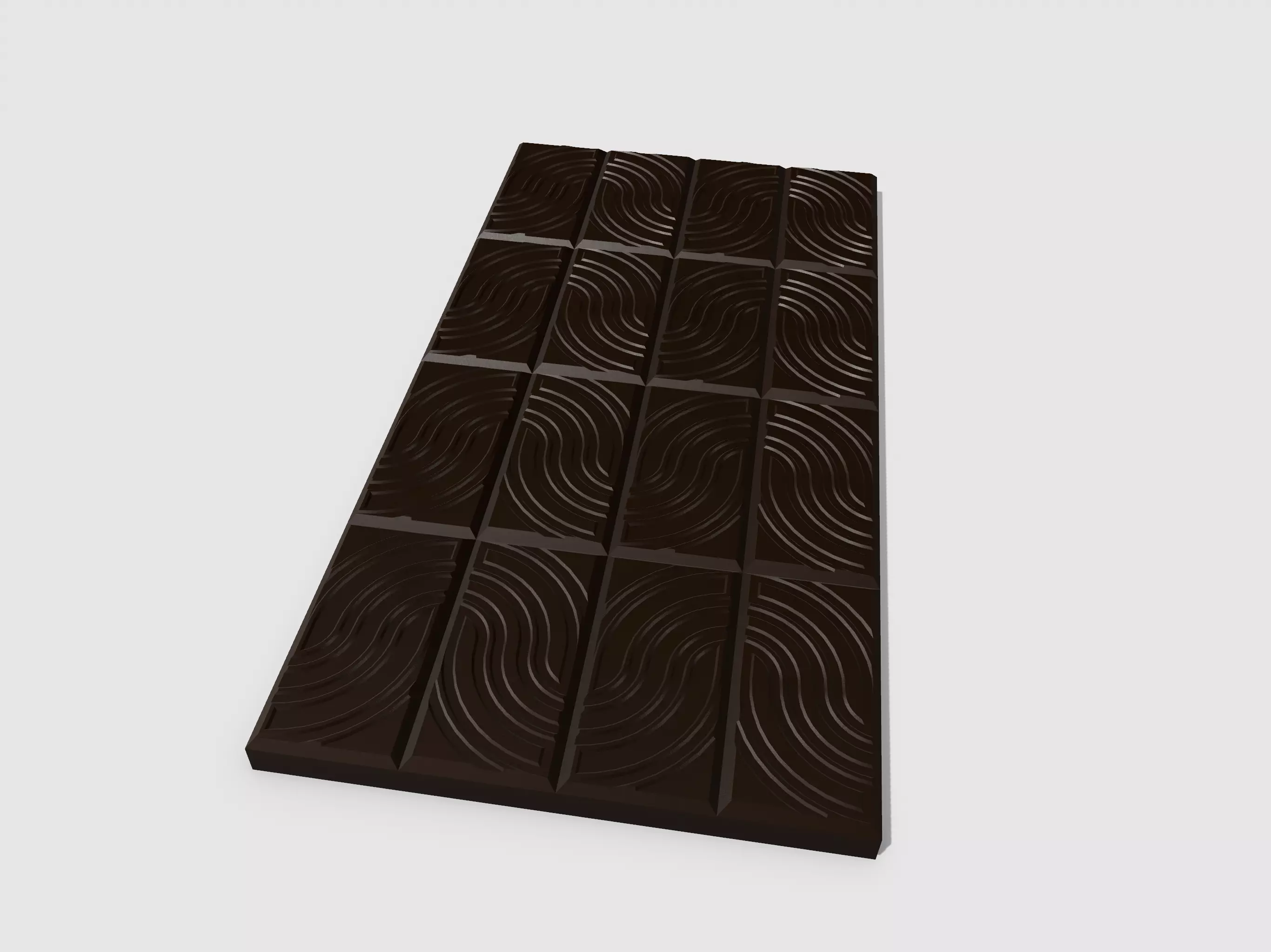 Groovy Chocolate Bar Royalty Free 3D print model_0