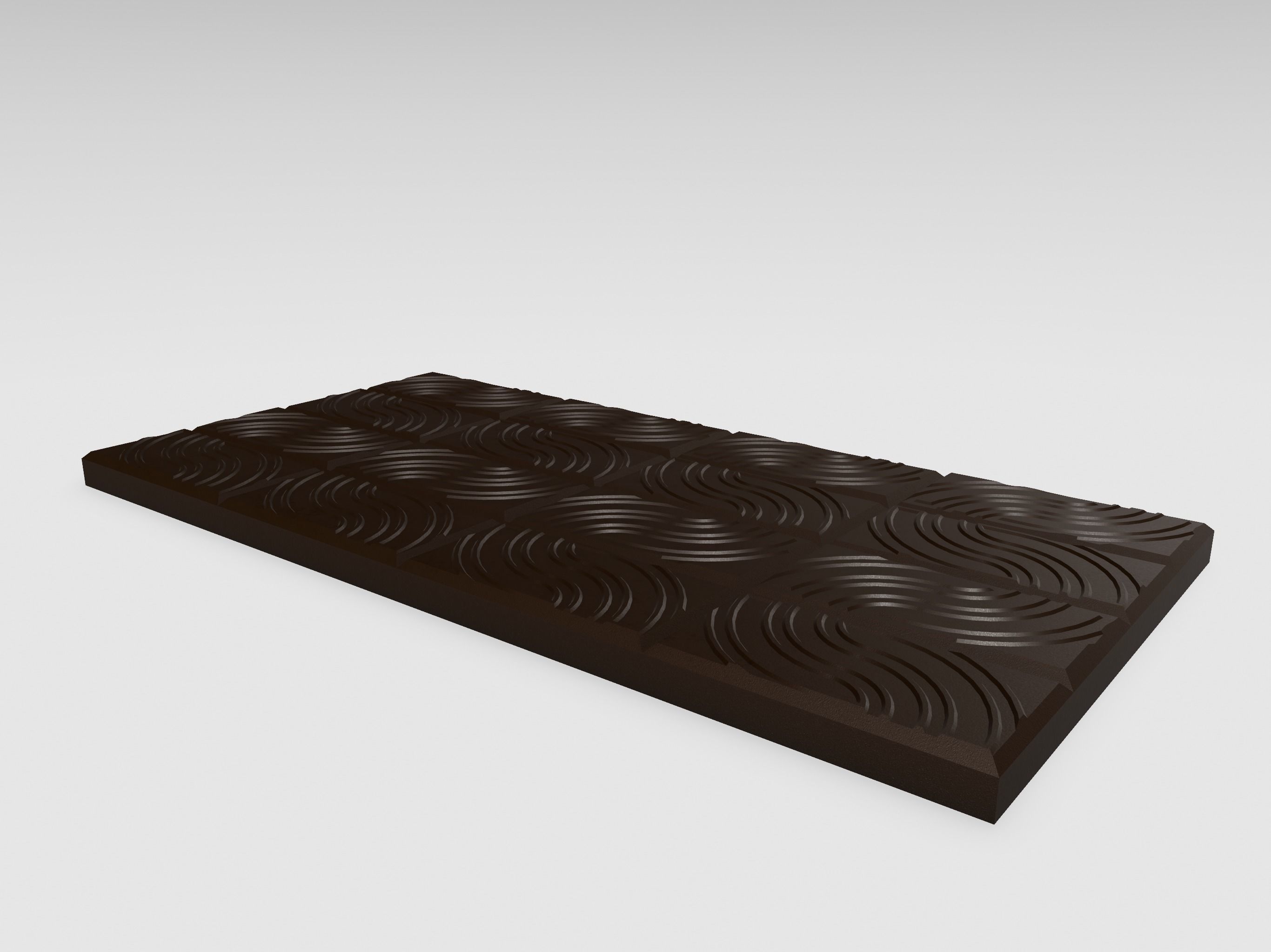 Groovy Chocolate Bar Royalty Free 3D print model_2