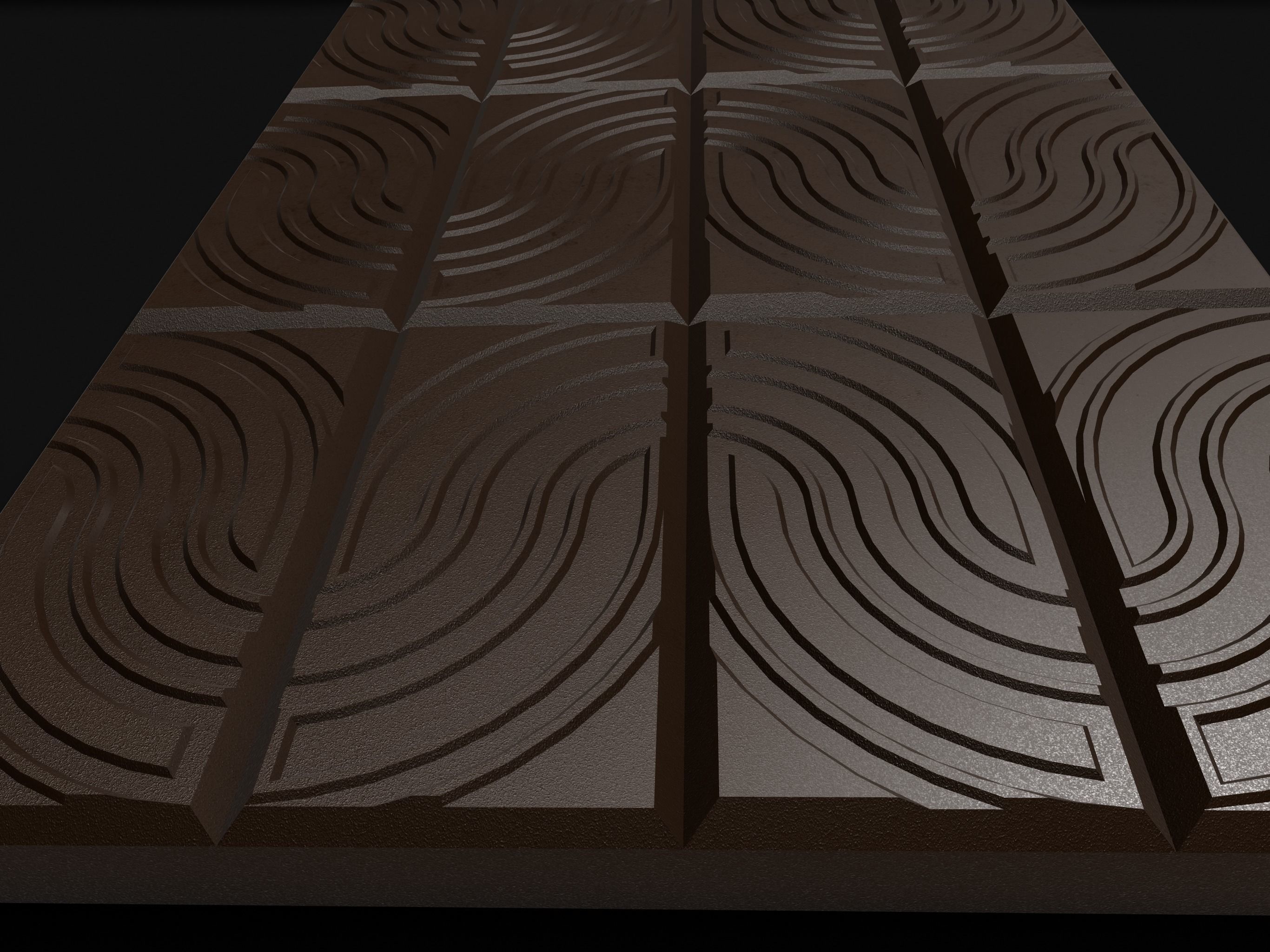 Groovy Chocolate Bar Royalty Free 3D print model_3