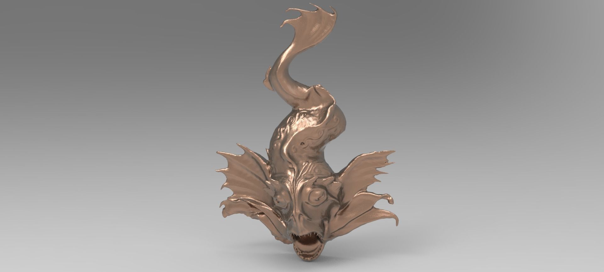 Fish engraving  3D model_1
