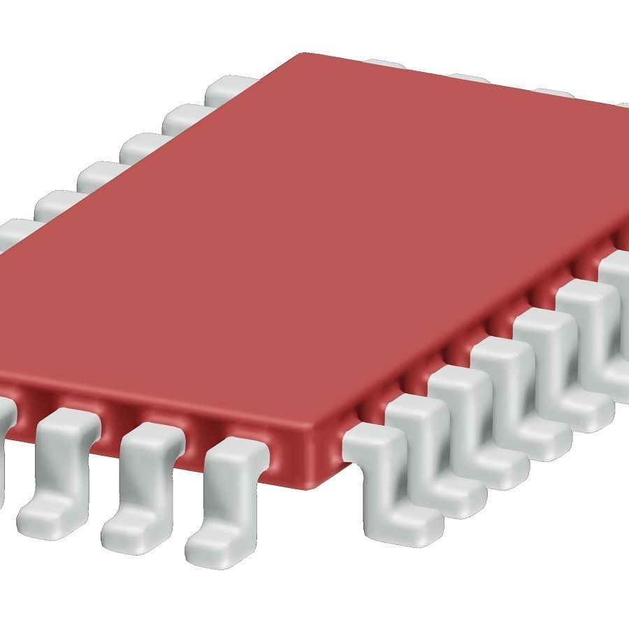 Cartoon Microchip 3D model_3