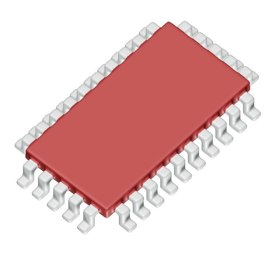 Cartoon Microchip 3D model_1