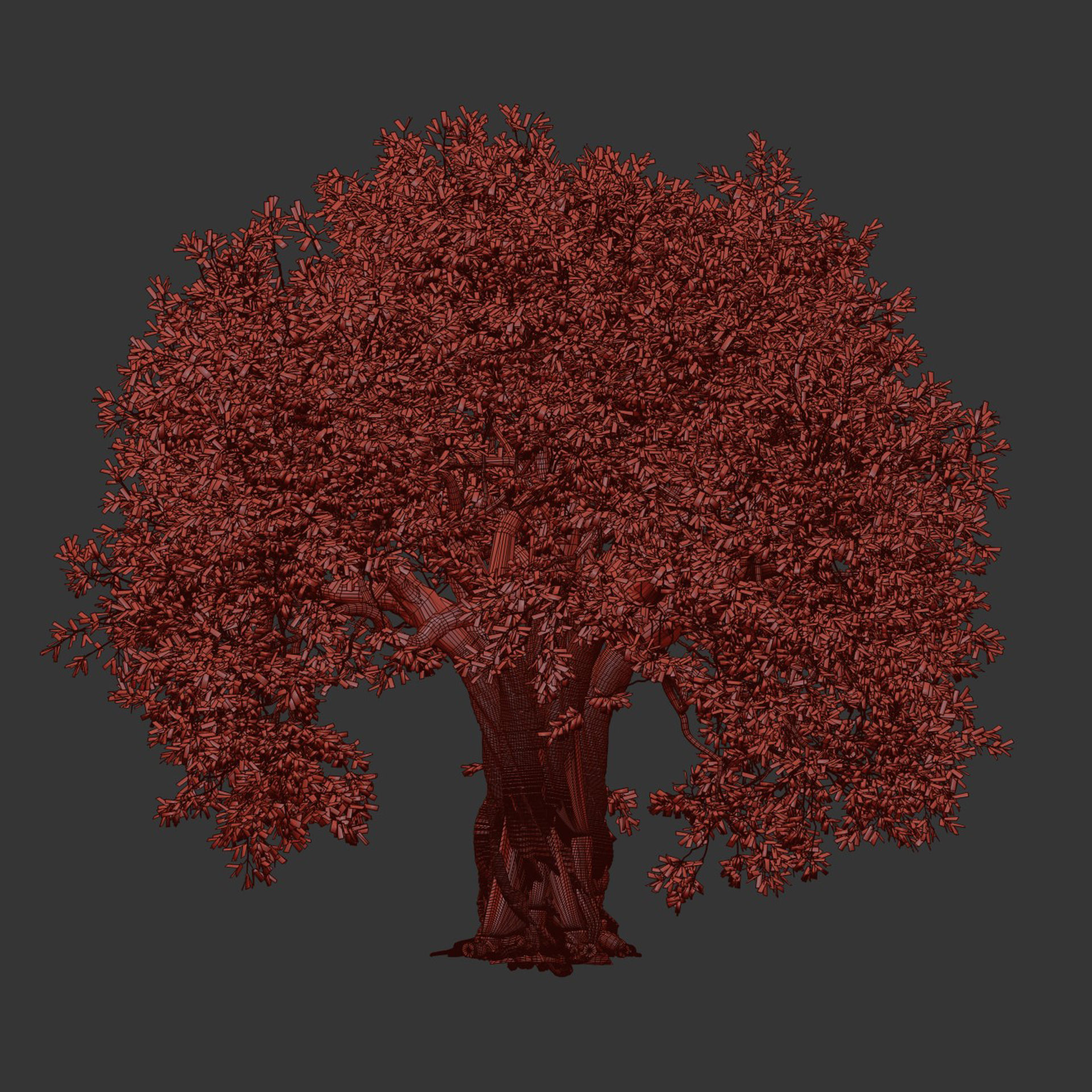Mysterious tree vol 251 Low-poly 3D model_4