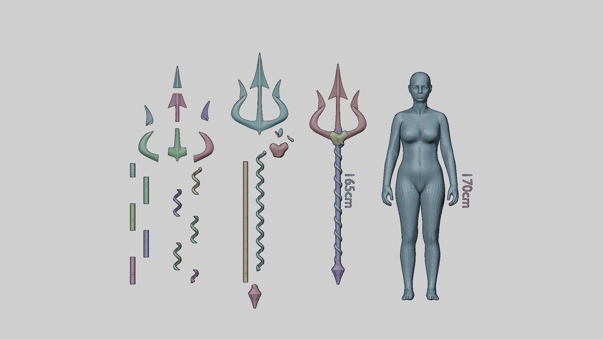 CHARLIE MORNINGSTAR TRIDENT STAFF hazbin hotel 3D print model_2