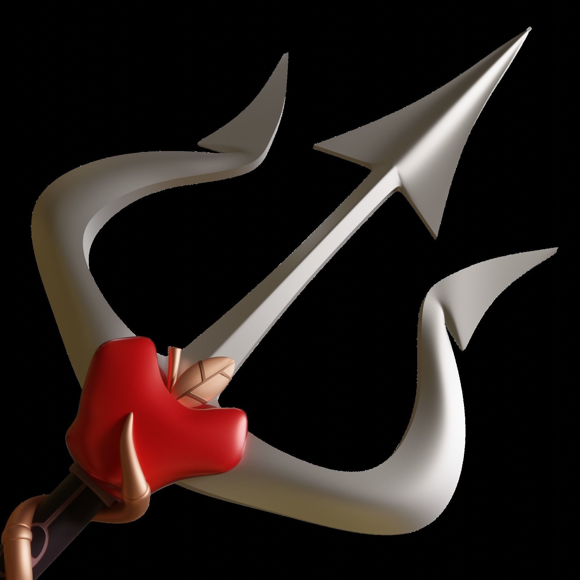 CHARLIE MORNINGSTAR TRIDENT STAFF hazbin hotel 3D print model_1