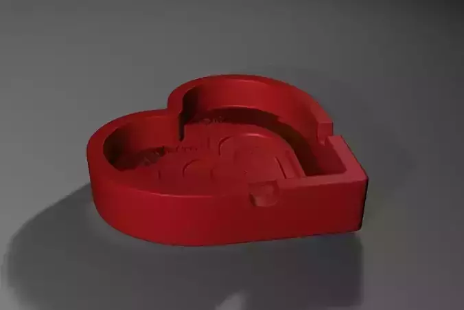 Ashtray heart 3D print model
