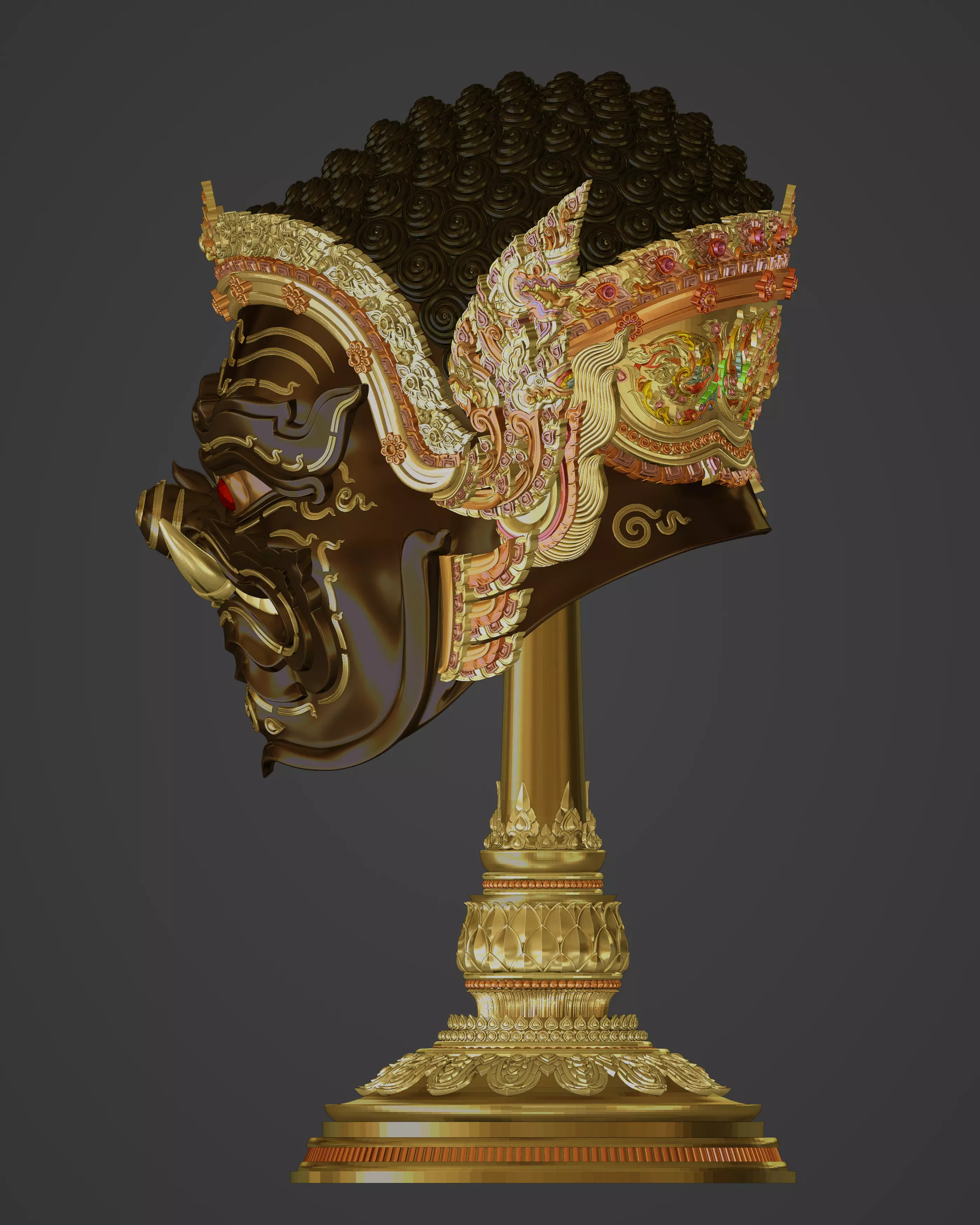 Phra Pirap Thai Khon Mask 3D print model_0
