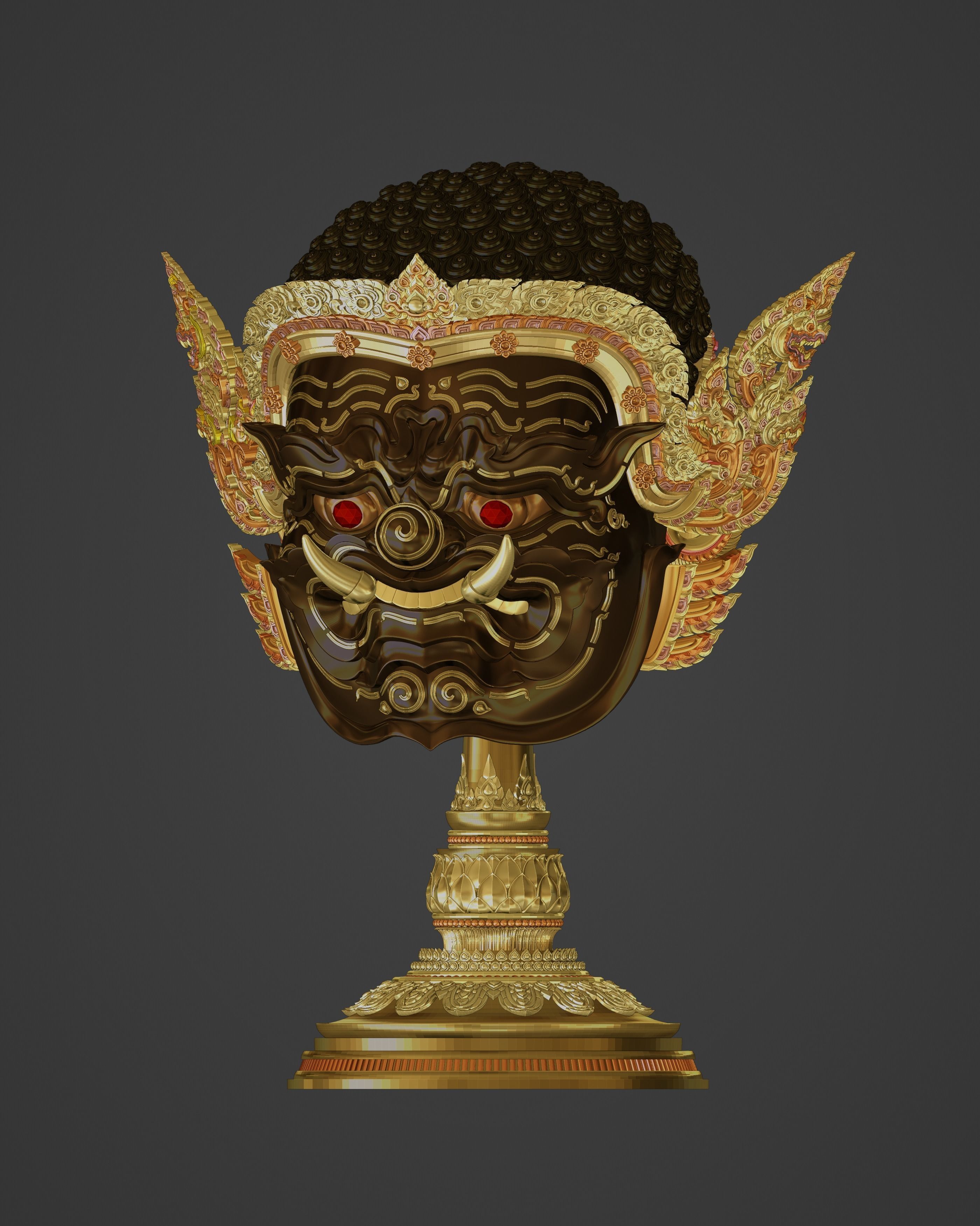 Phra Pirap Thai Khon Mask 3D print model_2