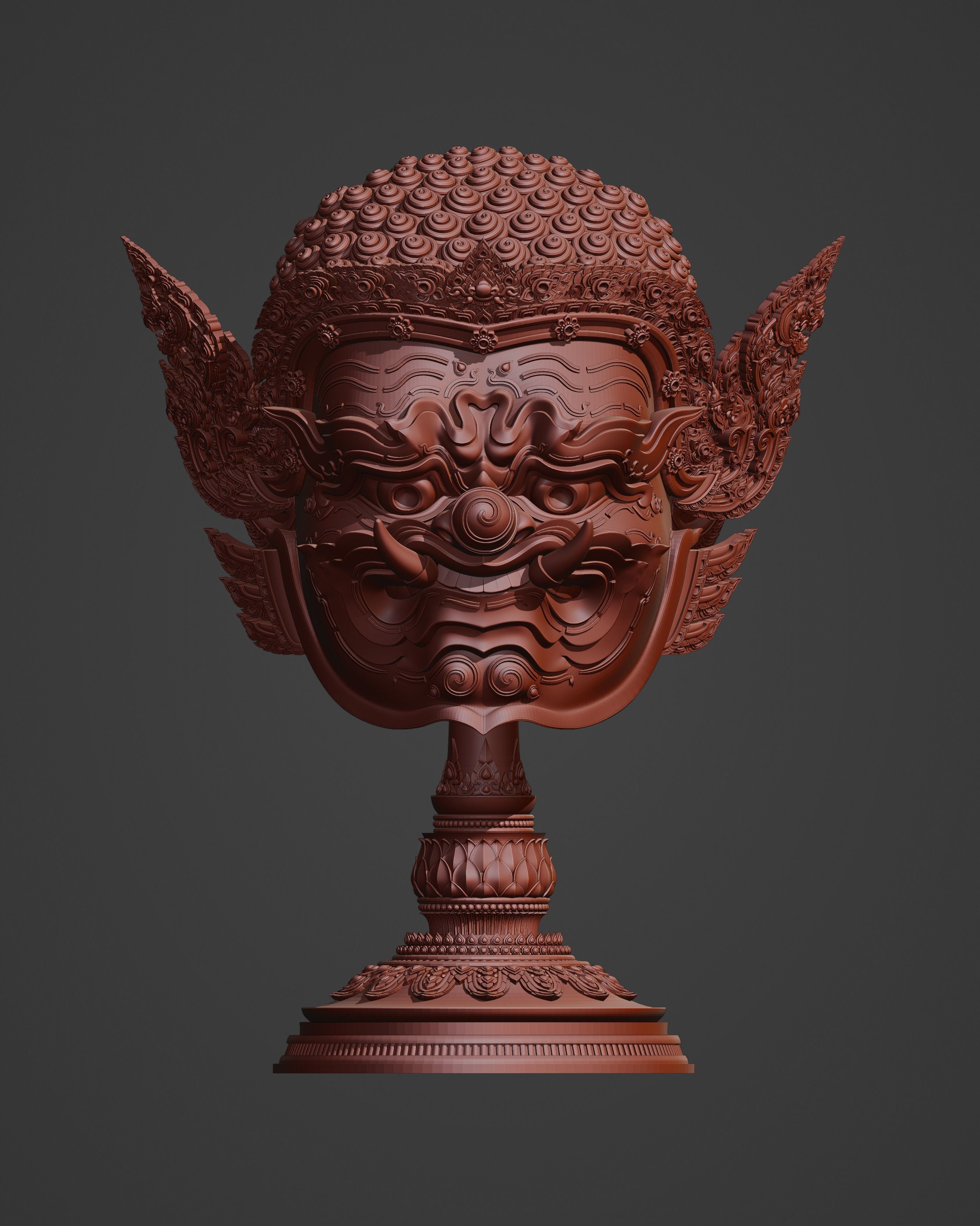 Phra Pirap Thai Khon Mask 3D print model_5