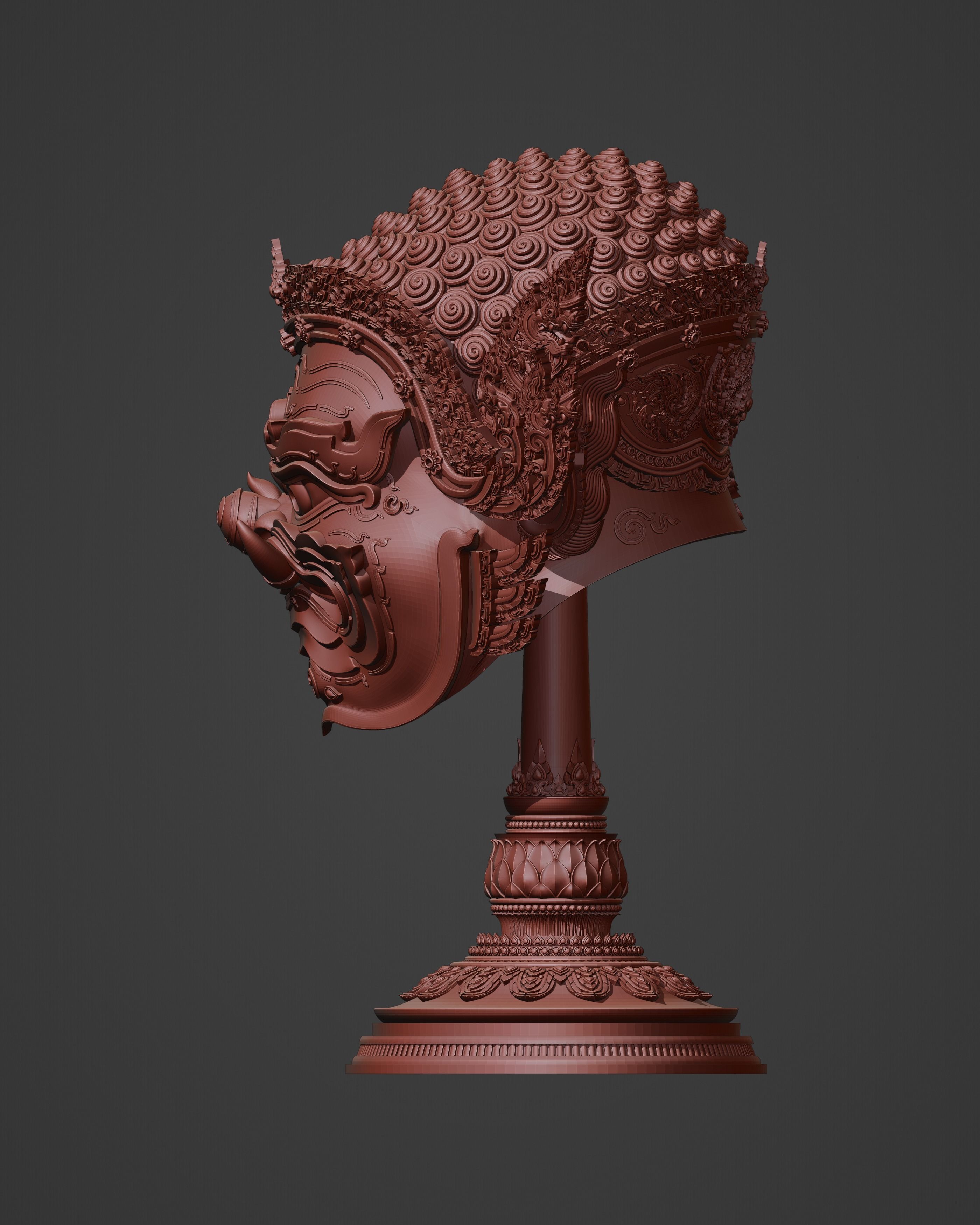 Phra Pirap Thai Khon Mask 3D print model_6