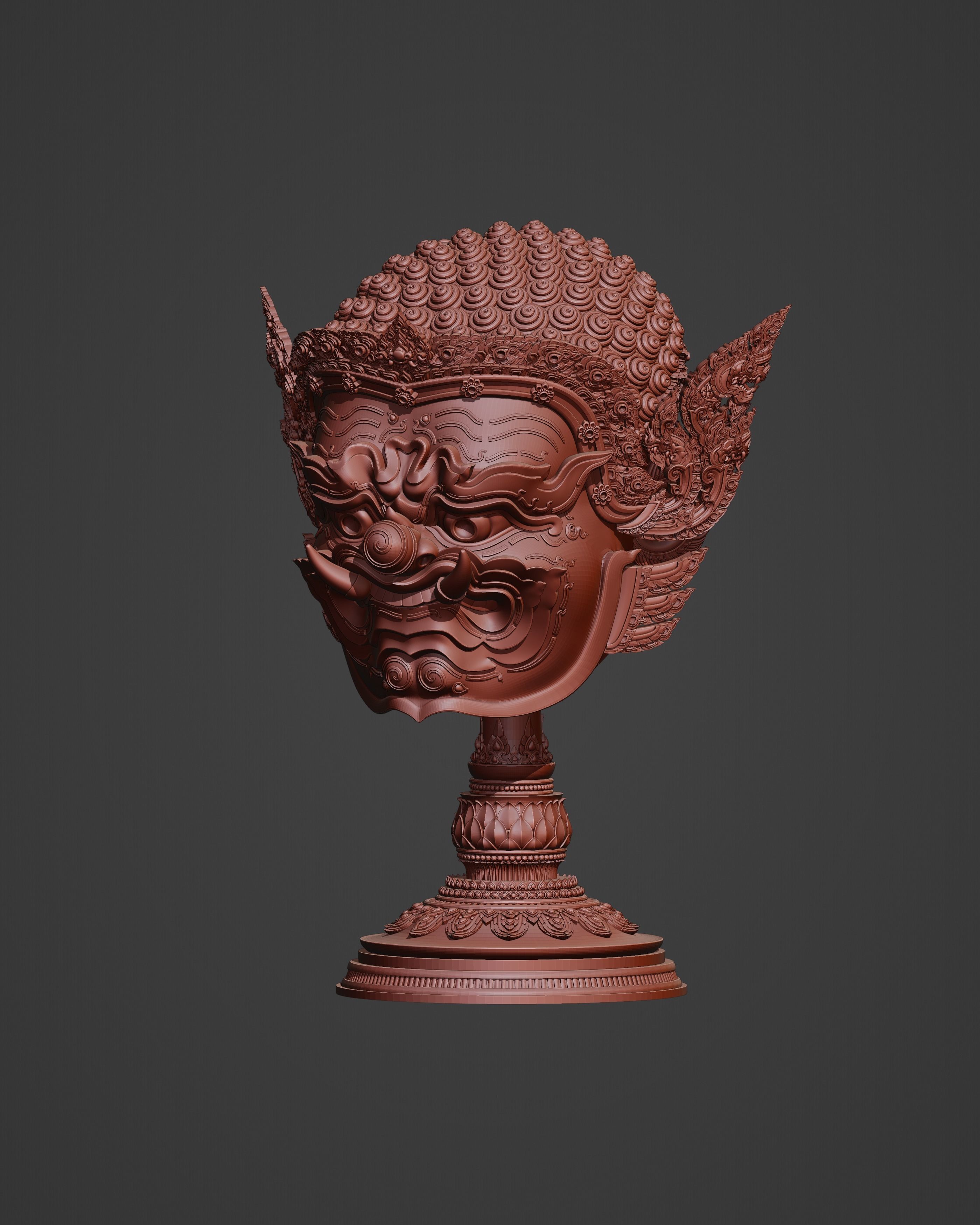 Phra Pirap Thai Khon Mask 3D print model_7