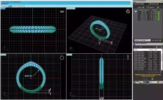 Women Diamond Fashion Ring R174