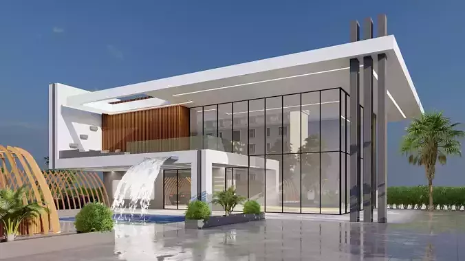 Modern Villa Modeled with SketchUp and Rendered with Lumion 