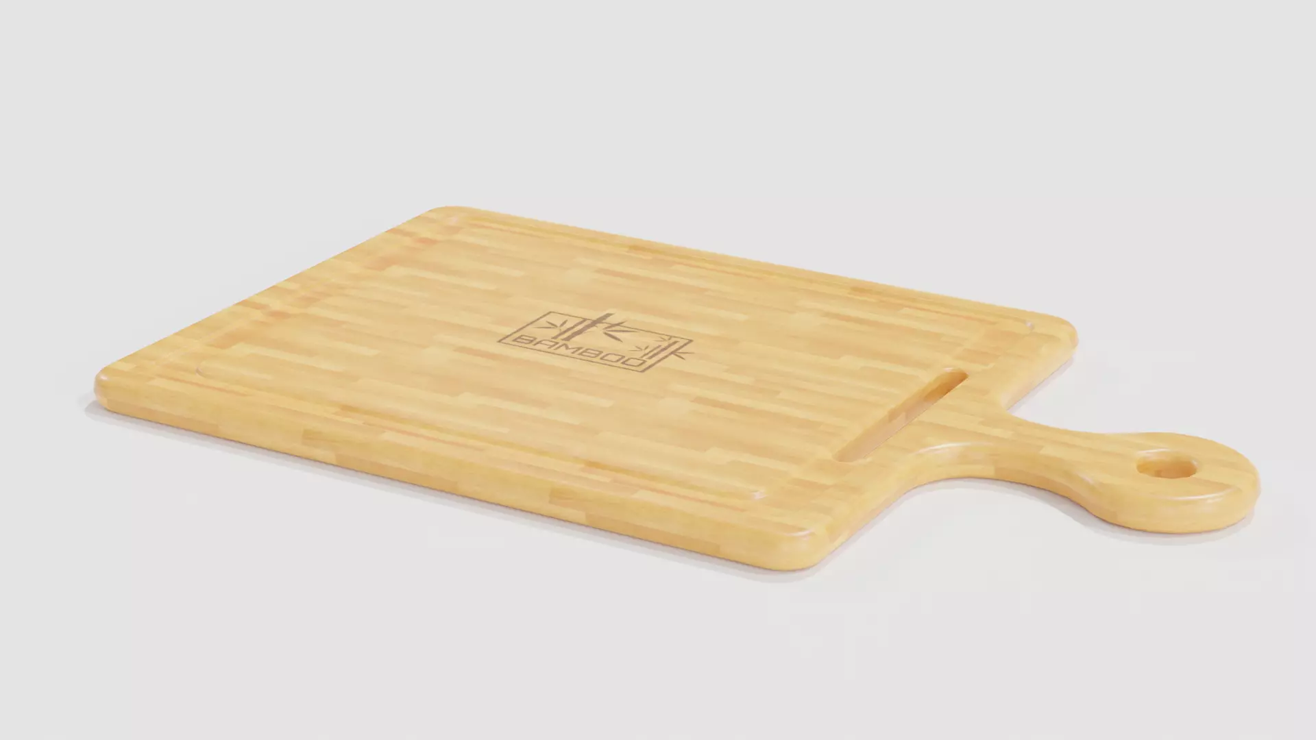 Bamboo Cutting Board Low-poly 3D model