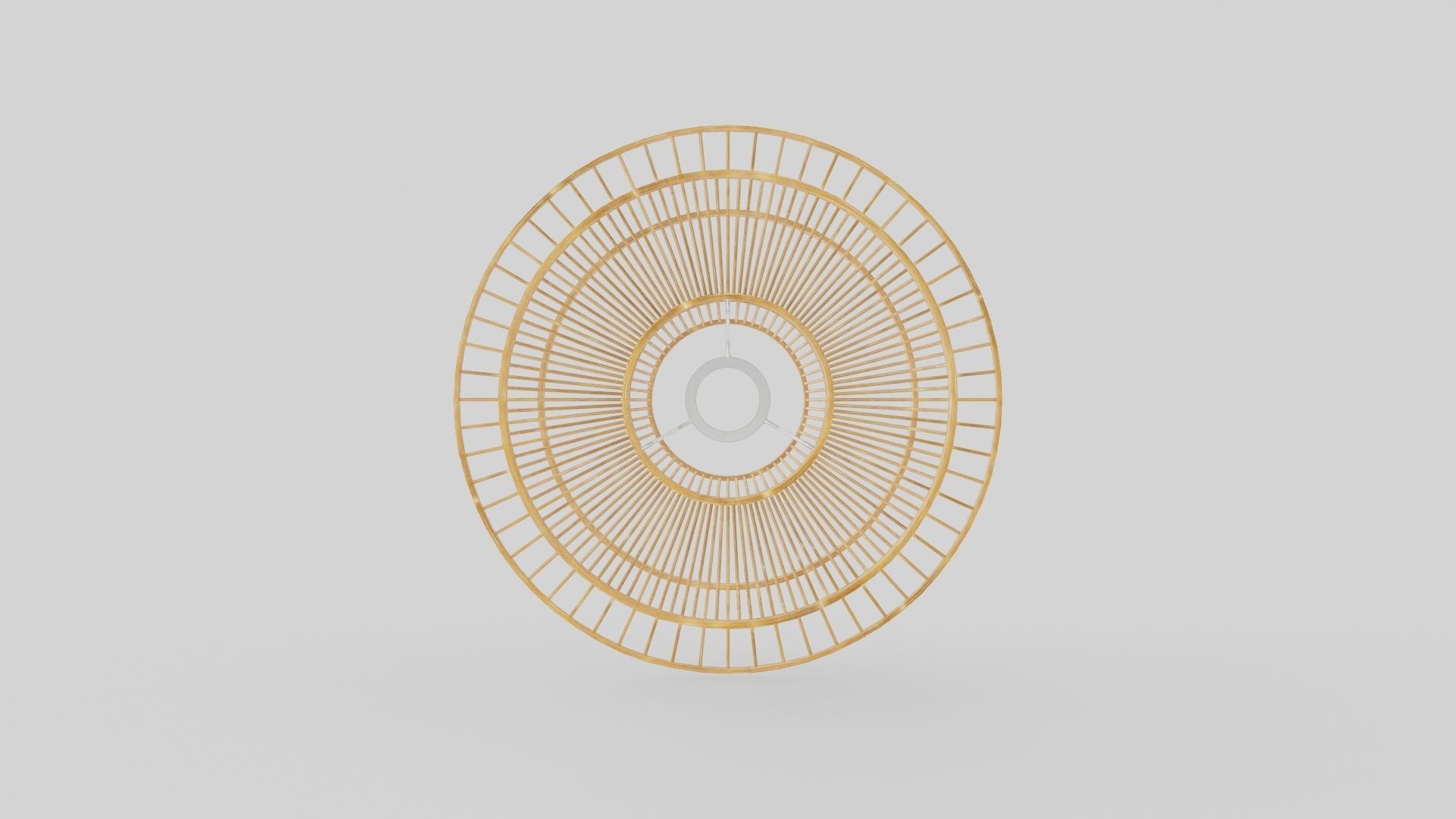 Ceiling Lamp Rattan 2 Low-poly 3D model_2