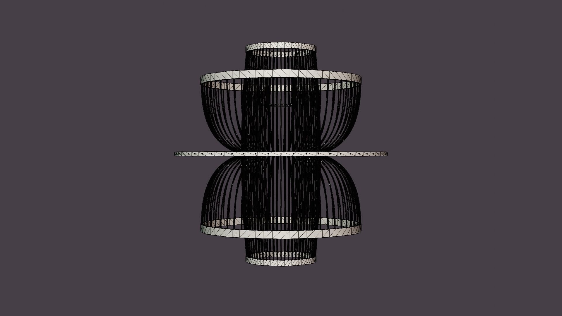 Ceiling Lamp Rattan 2 Low-poly 3D model_6