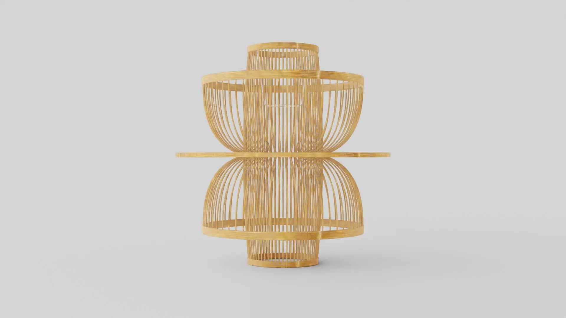 Ceiling Lamp Rattan 2 Low-poly 3D model_0