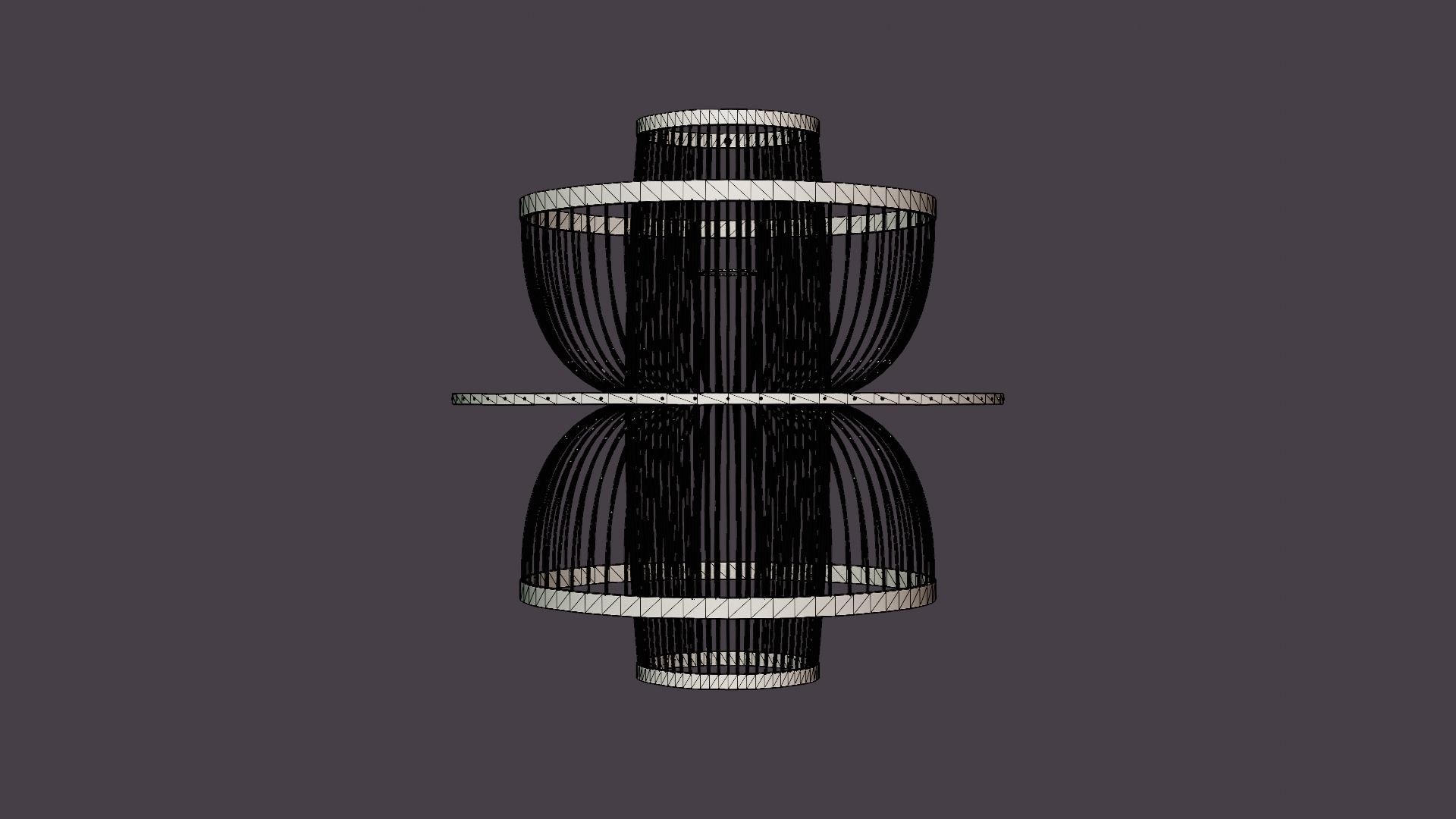 Ceiling Lamp Rattan 2 Low-poly 3D model_4