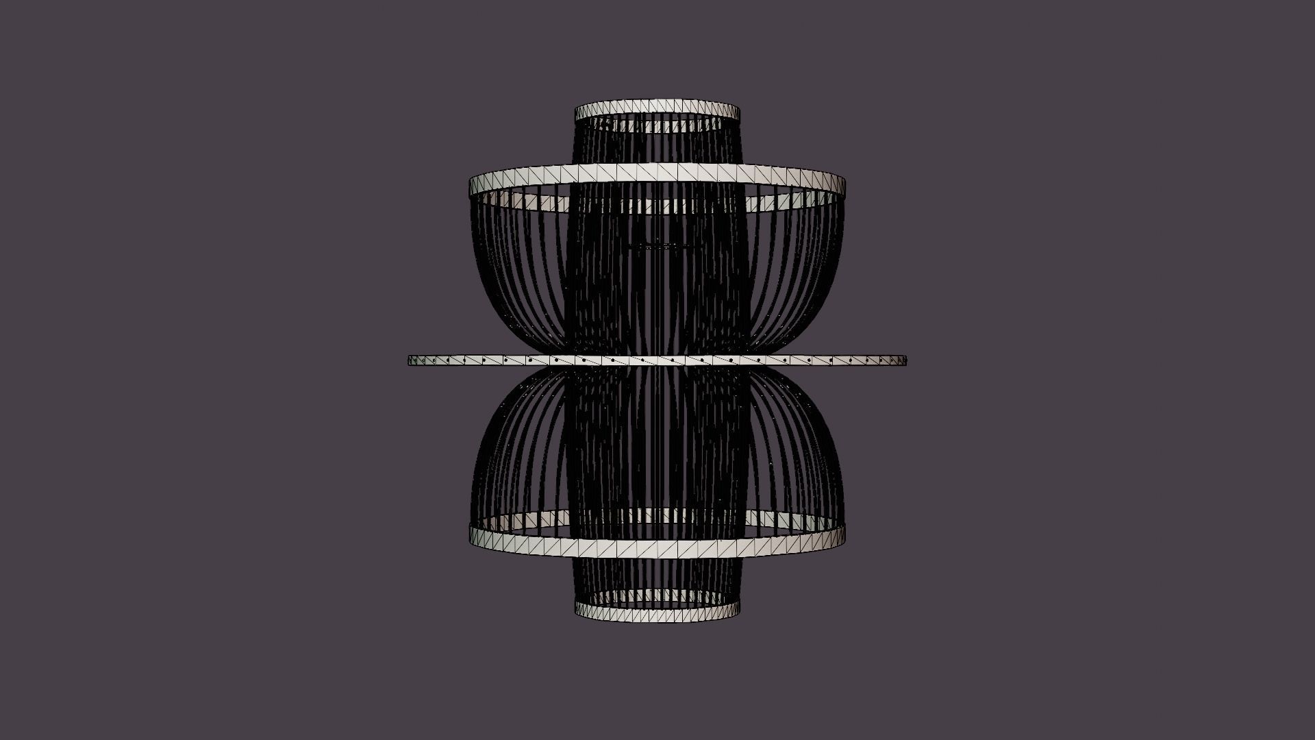 Ceiling Lamp Rattan 2 Low-poly 3D model_5