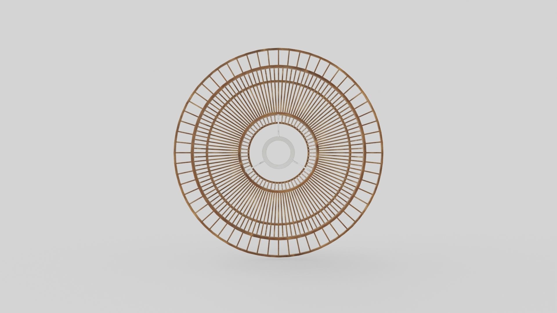 Ceiling Lamp Rattan 1 Low-poly 3D model_2