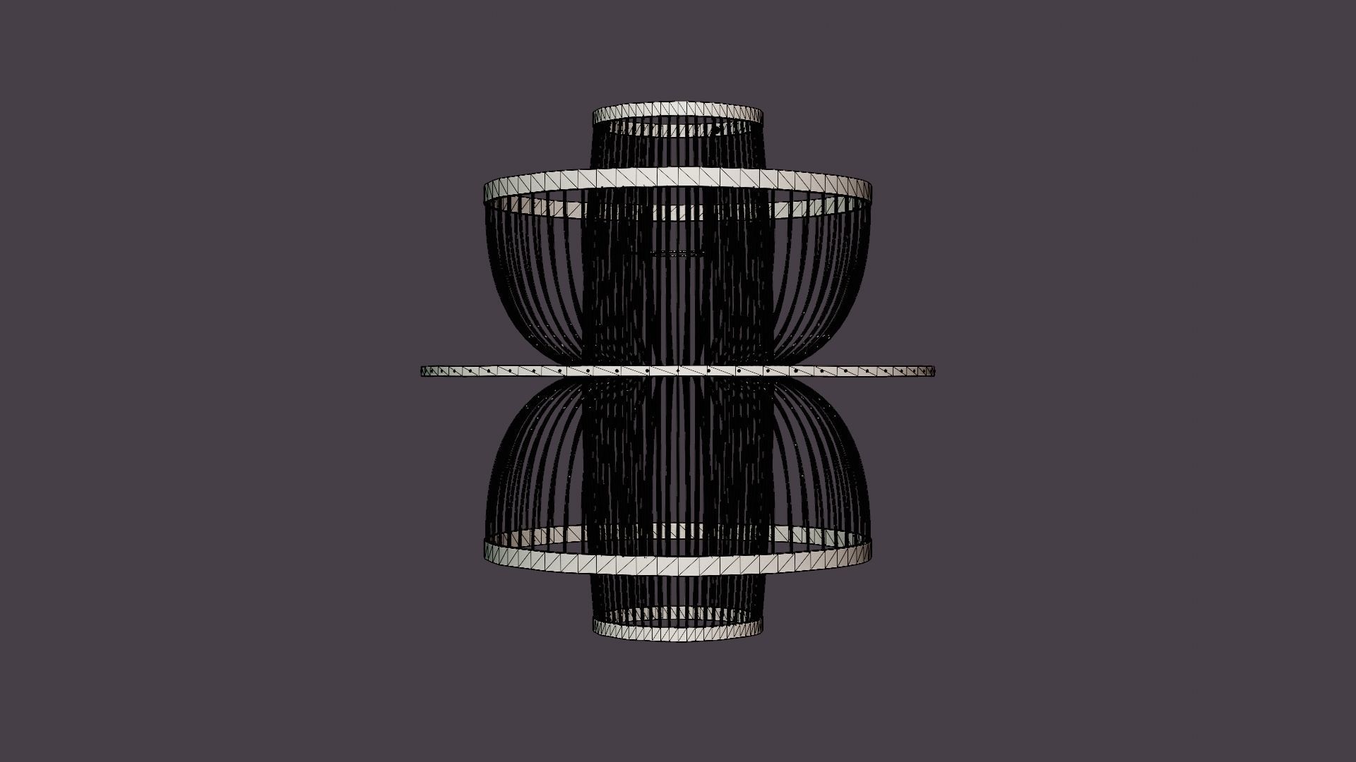 Ceiling Lamp Rattan 1 Low-poly 3D model_6