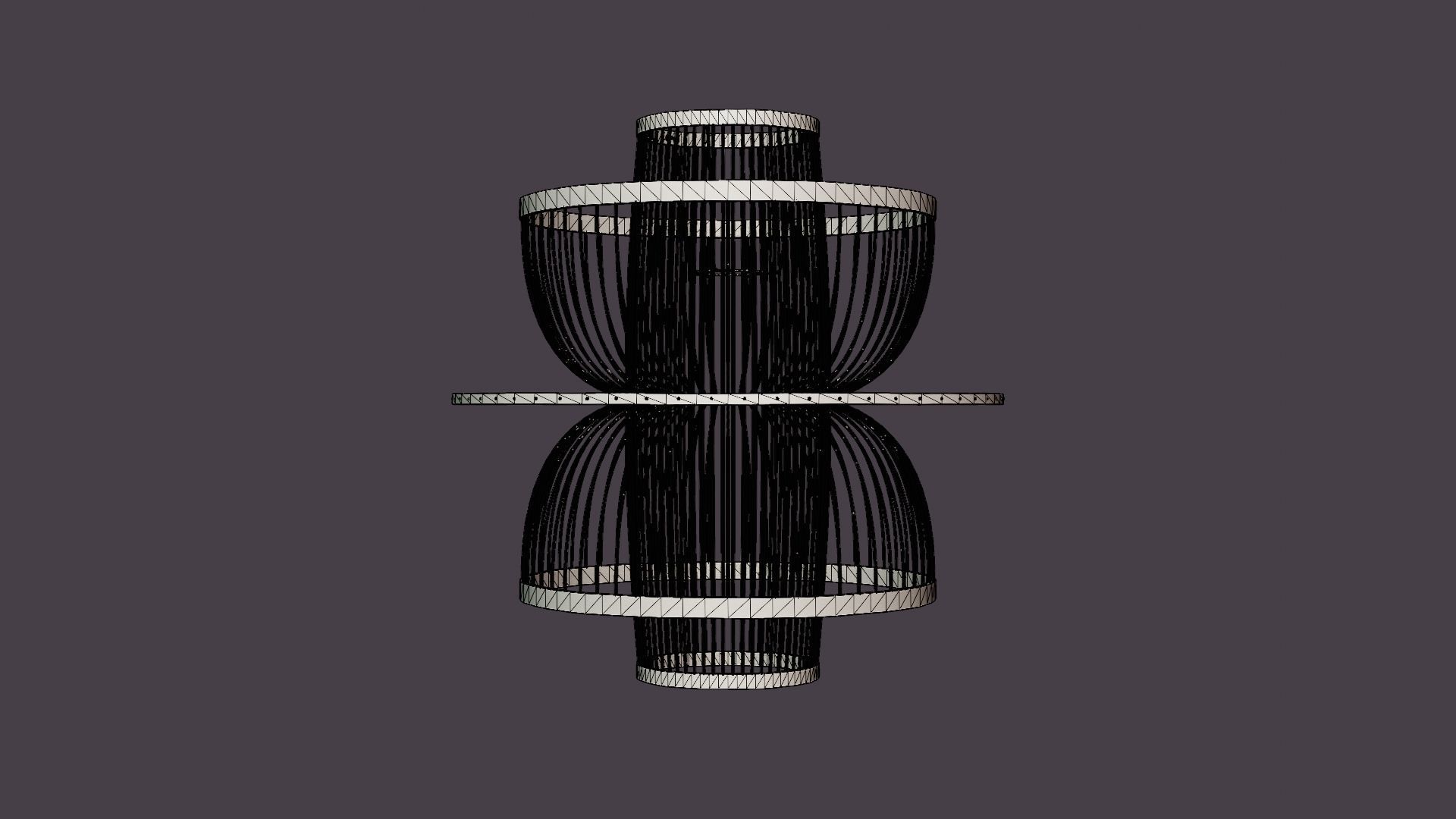 Ceiling Lamp Rattan 1 Low-poly 3D model_5