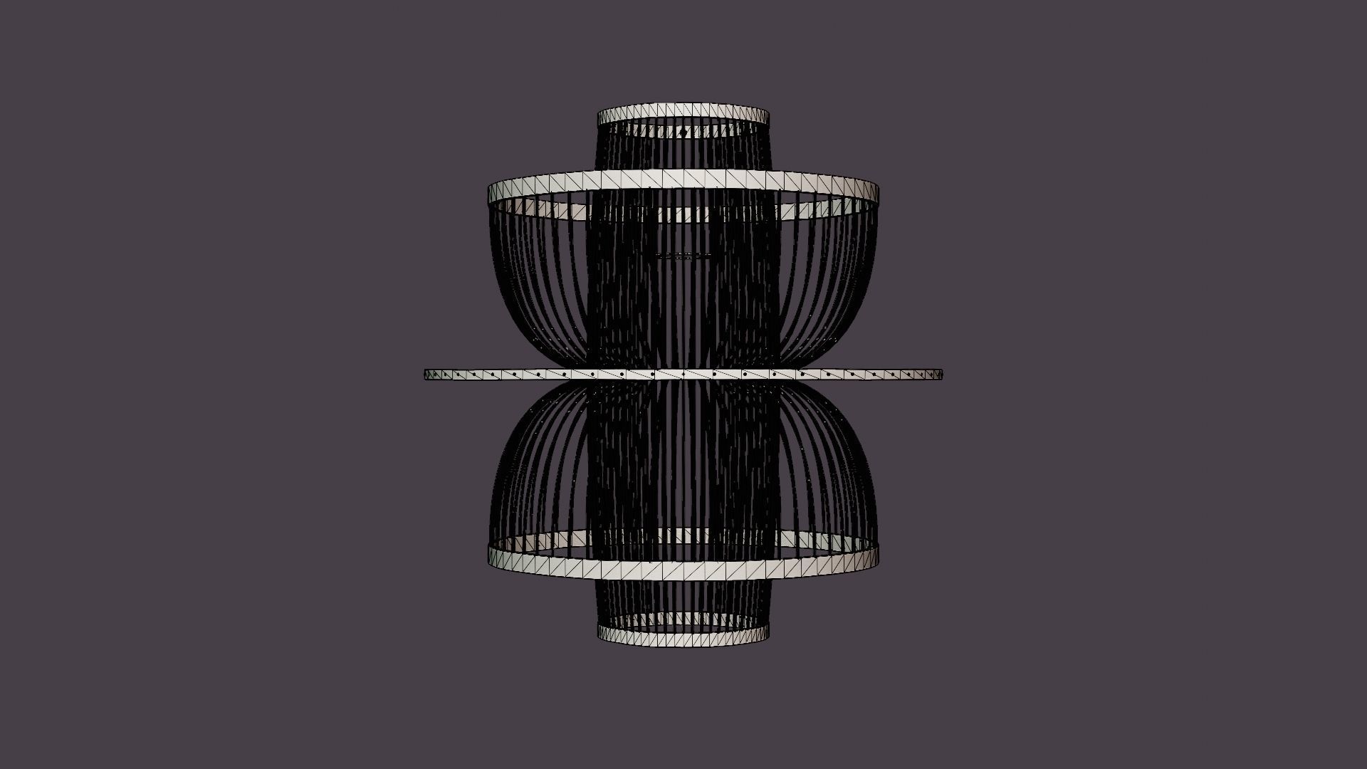 Ceiling Lamp Rattan 1 Low-poly 3D model_4