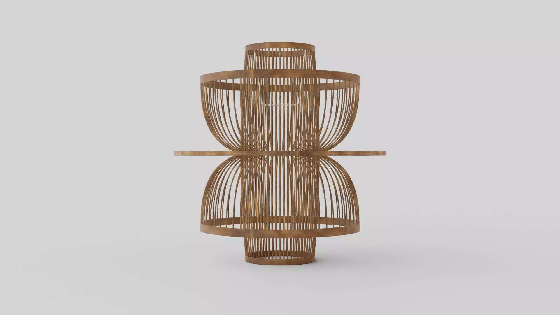 Ceiling Lamp Rattan 1 Low-poly 3D model_0