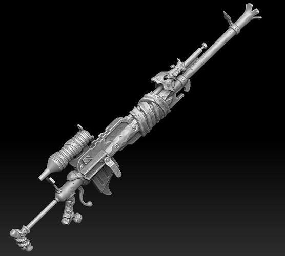 Desert rifle sniper 3d print 3D print model