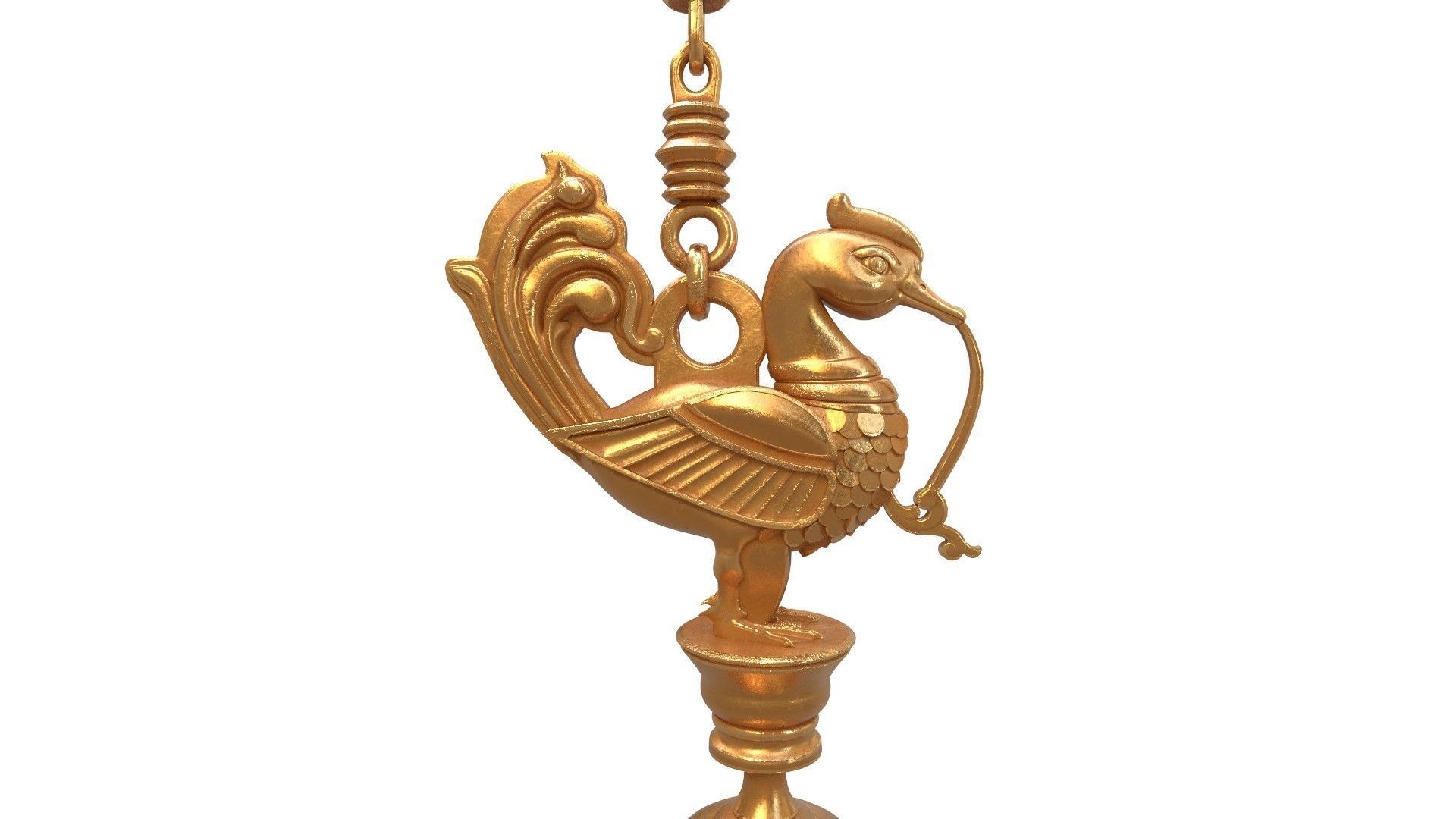temple hanging bell  3D model_6