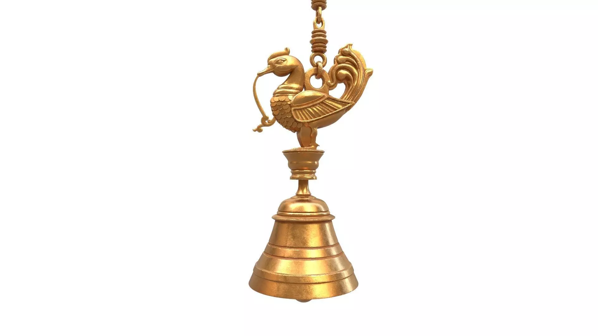 temple hanging bell  3D model_0