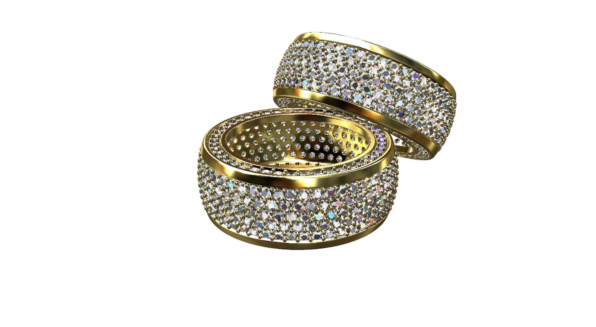 Diamond pave Ring 3D print model_56