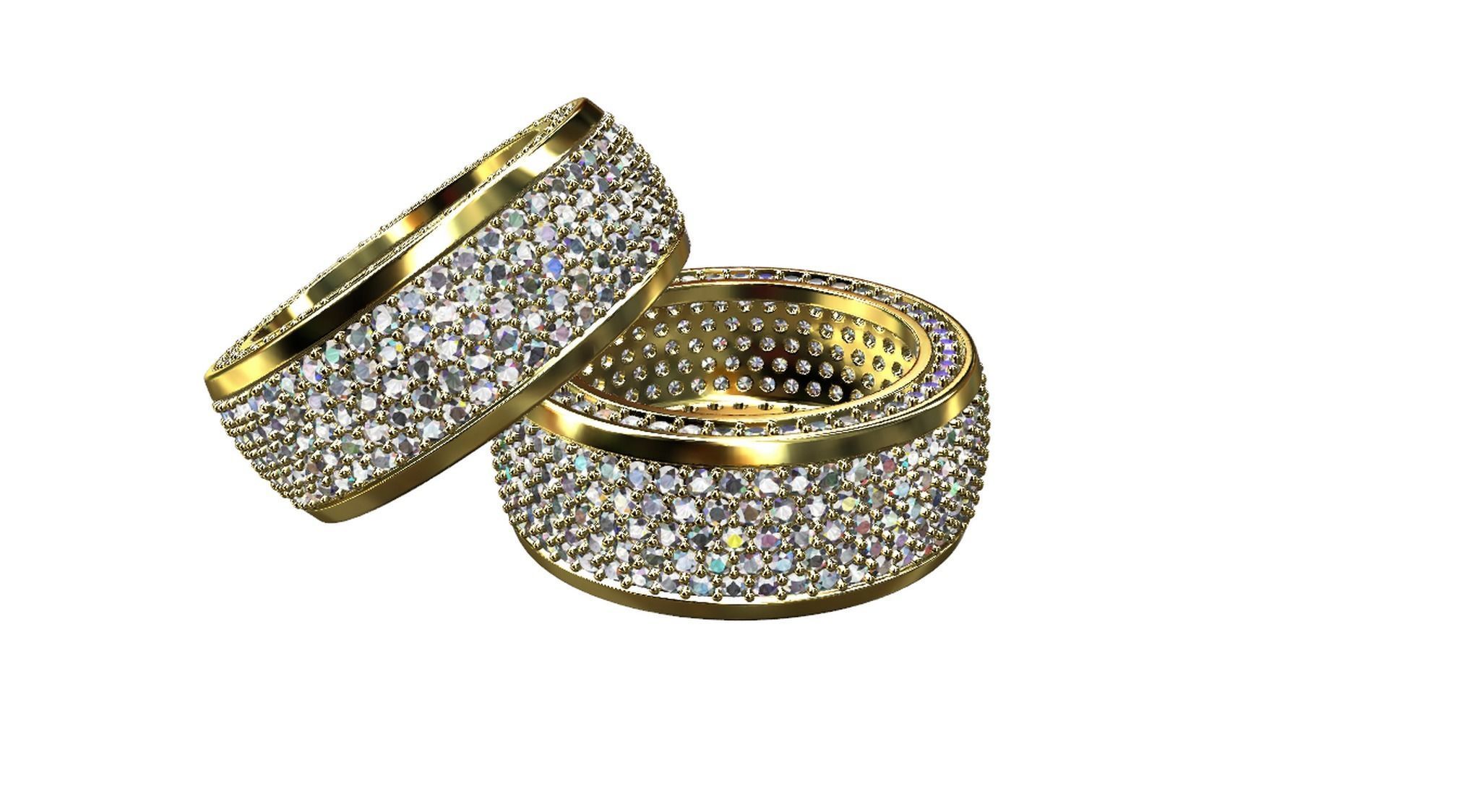 Diamond pave Ring 3D print model_72