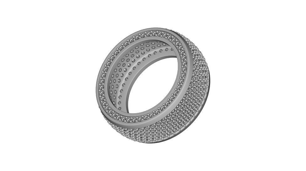 Diamond pave Ring 3D print model_12
