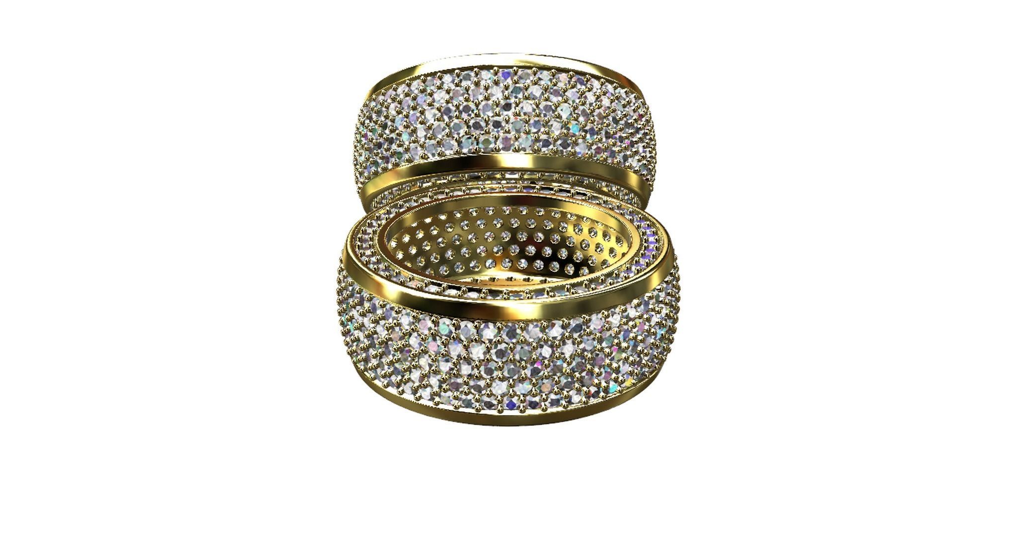 Diamond pave Ring 3D print model_59