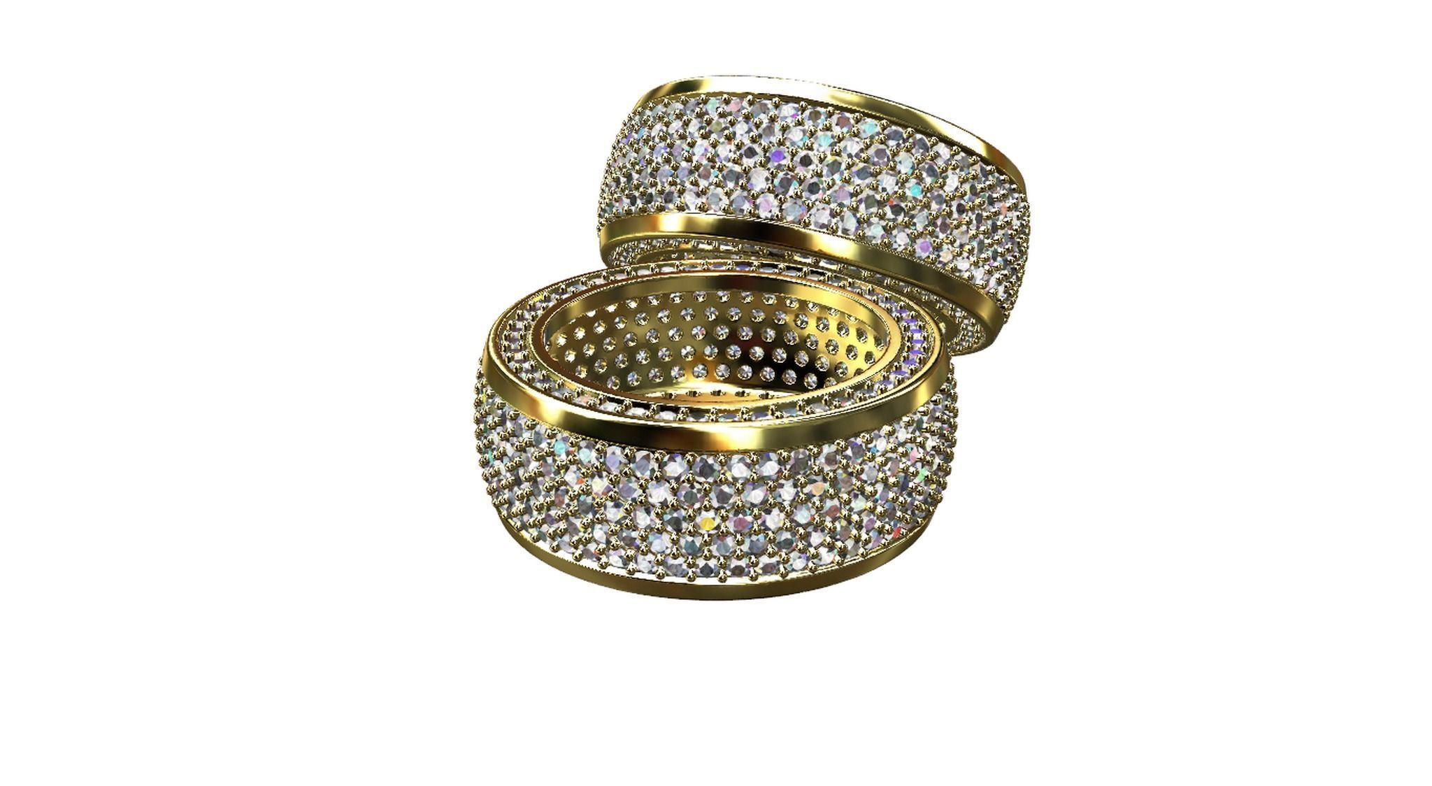Diamond pave Ring 3D print model_51
