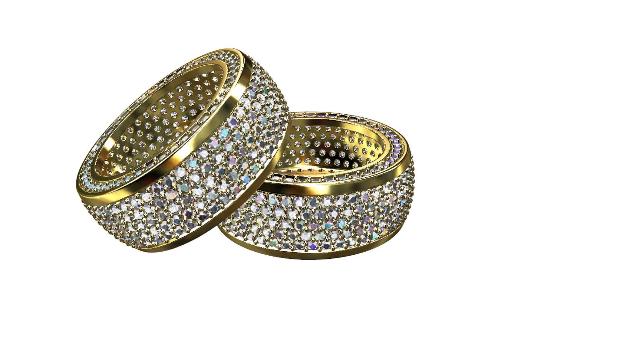 Diamond pave Ring 3D print model_78