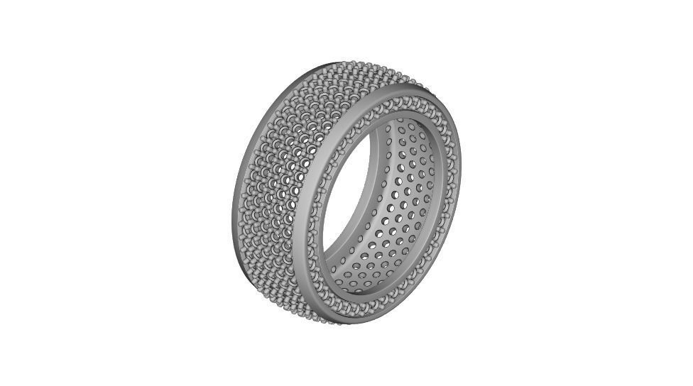 Diamond pave Ring 3D print model_13