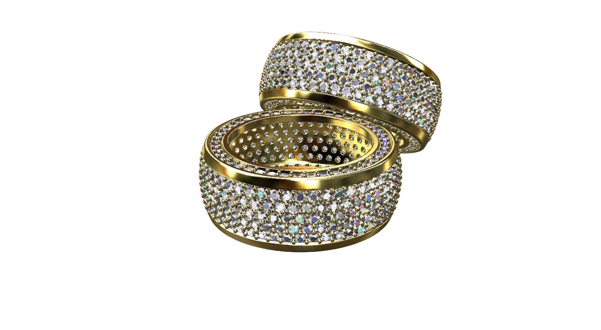 Diamond pave Ring 3D print model_54