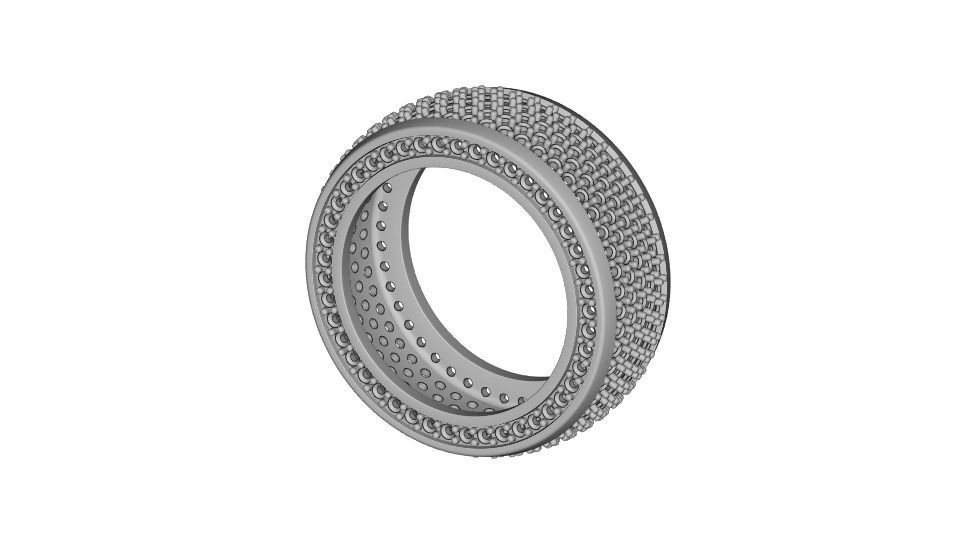 Diamond pave Ring 3D print model_14