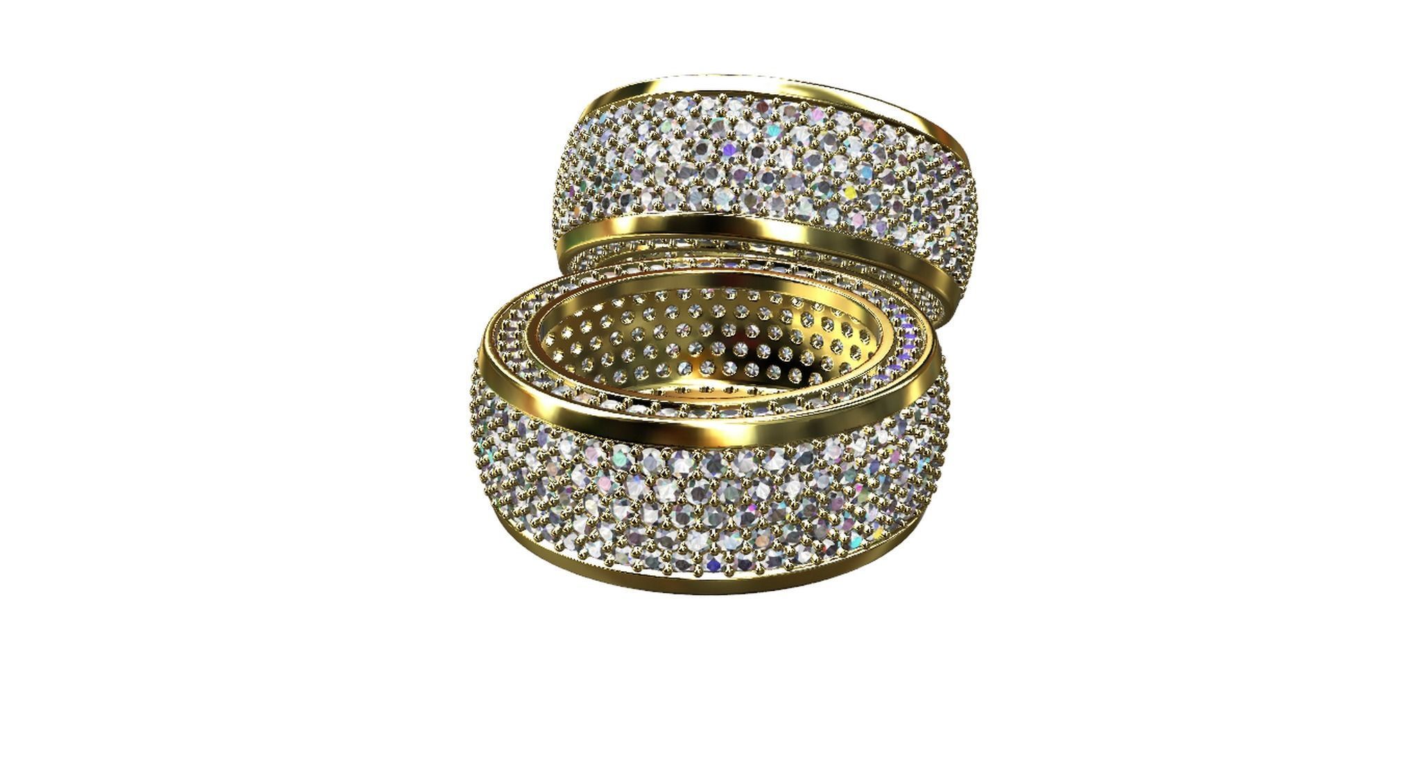 Diamond pave Ring 3D print model_55