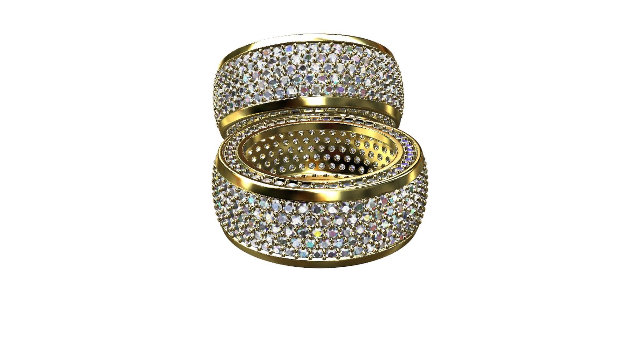 Diamond pave Ring 3D print model_58