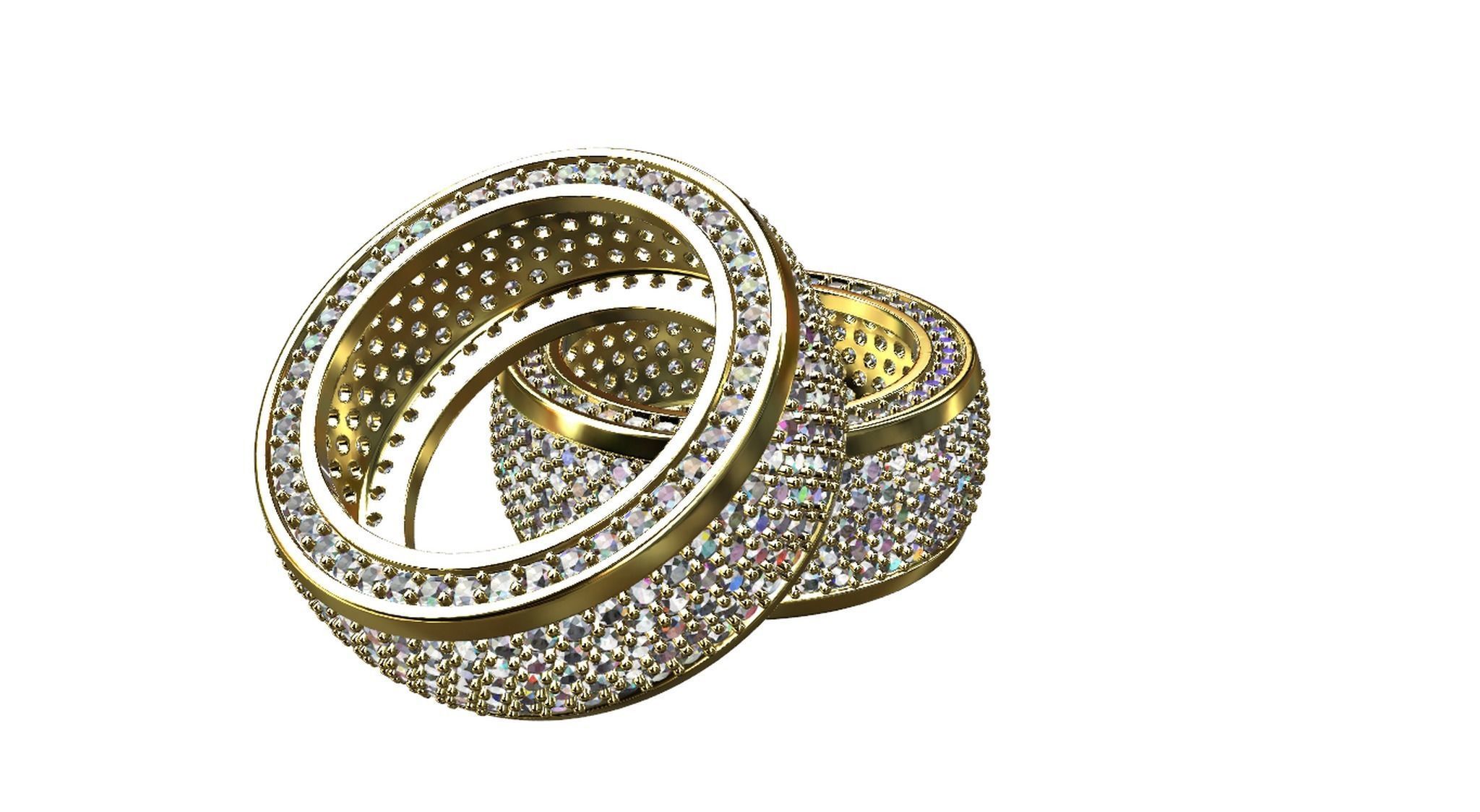 Diamond pave Ring 3D print model_88