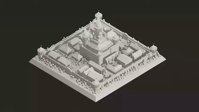 Low Poly Medieval Castle Town Pack Low-poly 3D model Low Poly Medieval Castle Town Pack Low-poly 3D model