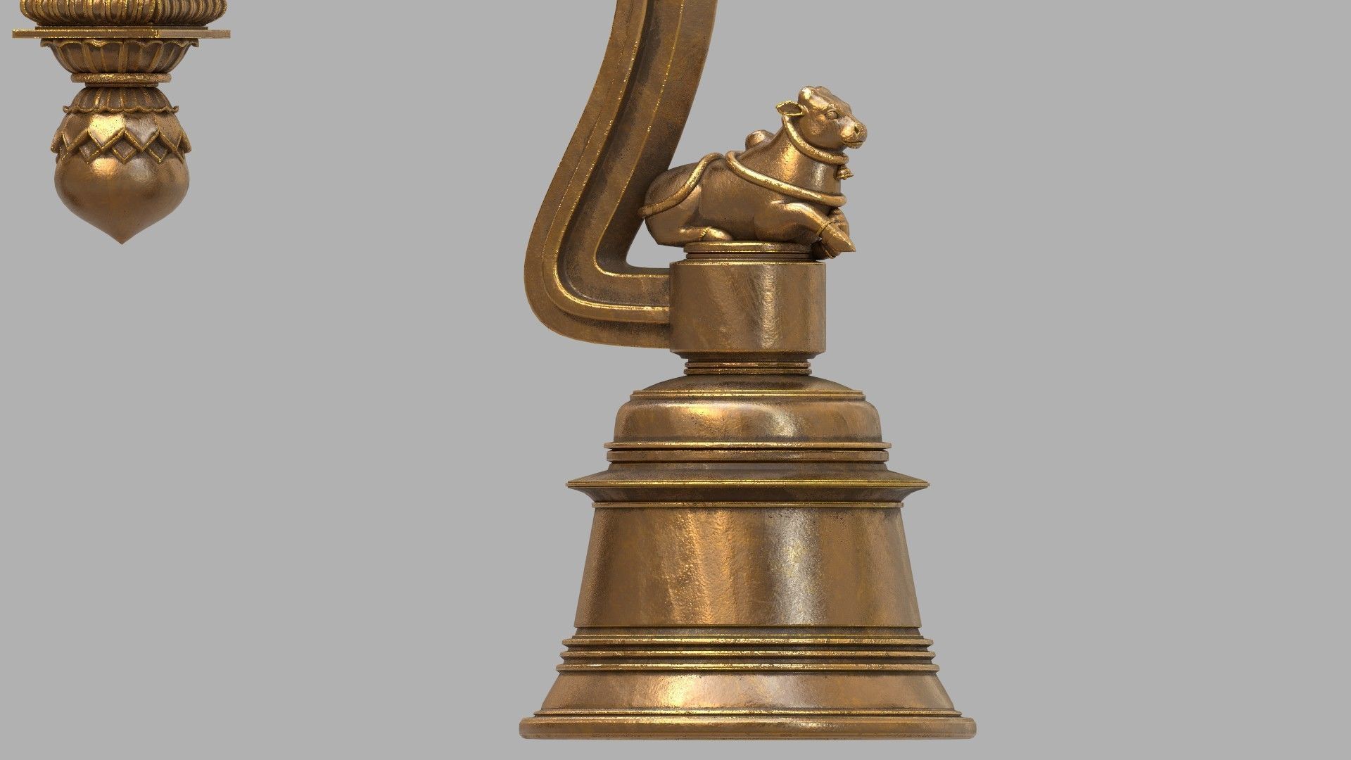 nandi temple bell  3D model_6