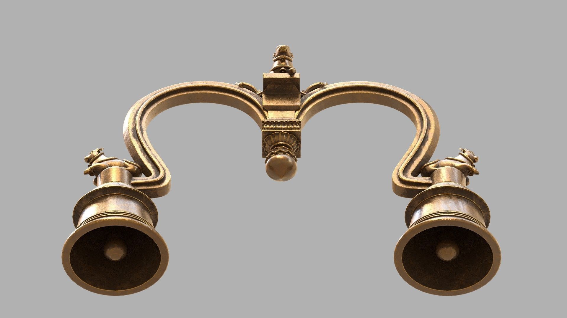 nandi temple bell  3D model_8